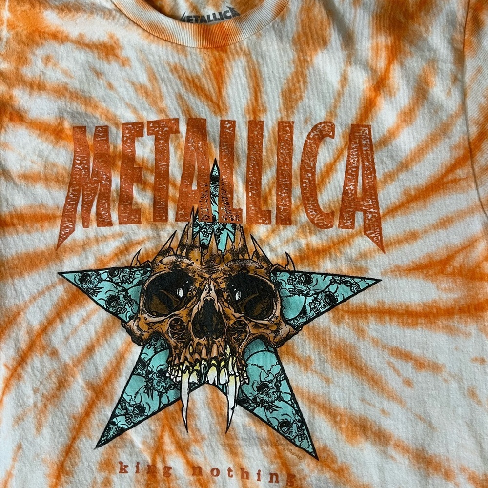 Metallica King Nothing Orange Tie Dye T-Shirt Size XS - Picture 2 of 4